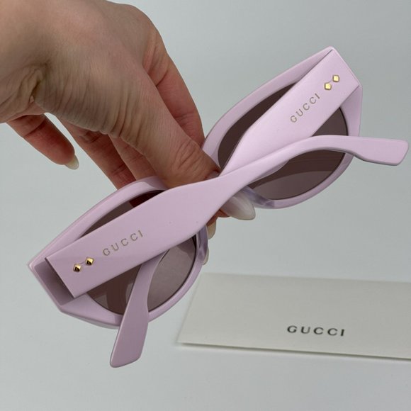 Gucci GG1532SA 004 BRAND NEW Sunglasses Pink Brown Unisex Cat Eye main image 6